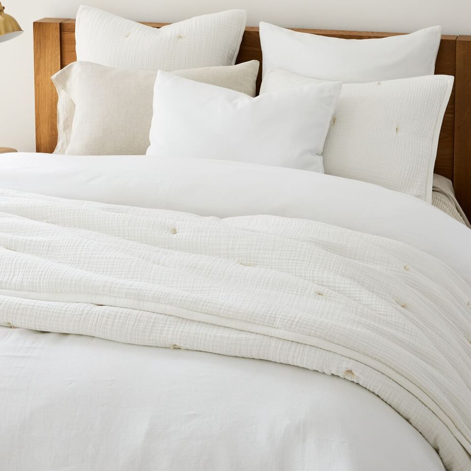 Dreamy Gauze Cotton Bedspread & Pillowcases west elm United Kingdom